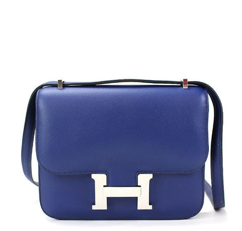 Hermès Constance 18 Blue Izmir - Swift Leather PHW | Baghunter