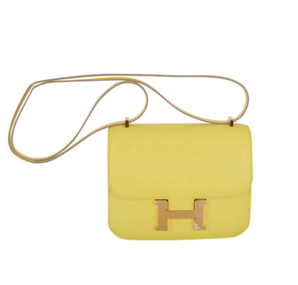 hermes constance bag yellow