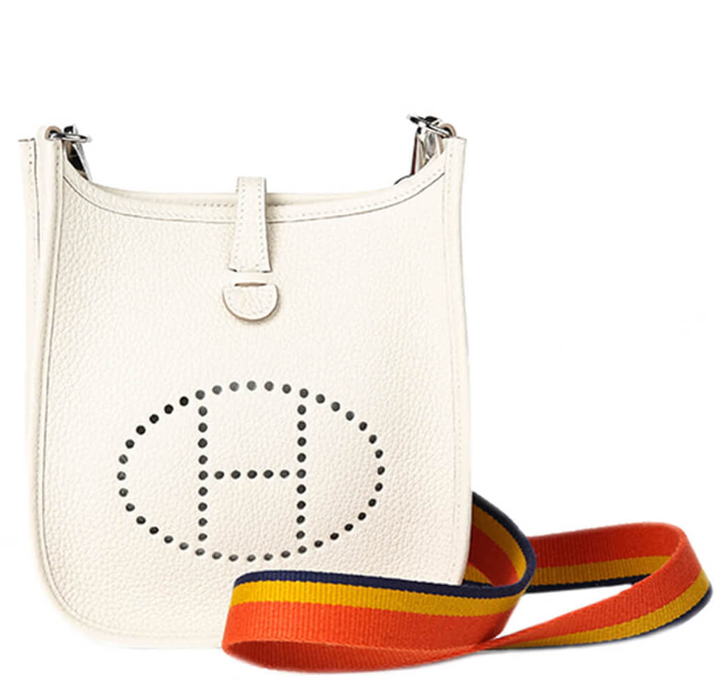 Hermès Evelyne TPM Bag Craie Togo Leather - Palladium Hardware | Baghunter