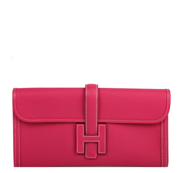 Hermès Jige Clutch 29 Bag Rose Tyrien - Epsom Leather | Baghunter