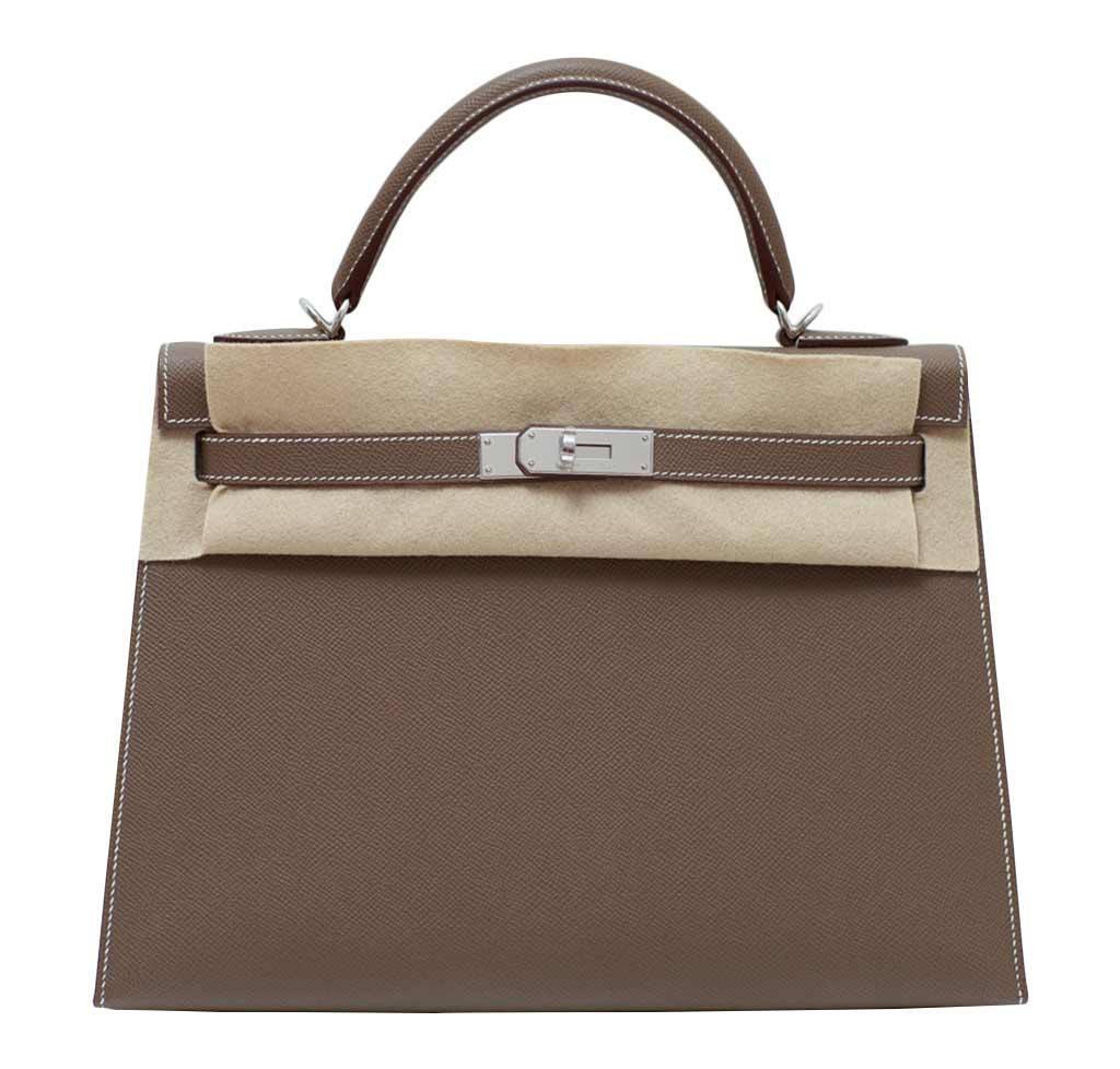 Hermès Kelly 32 Etoupe Sellier Bag | Baghunter