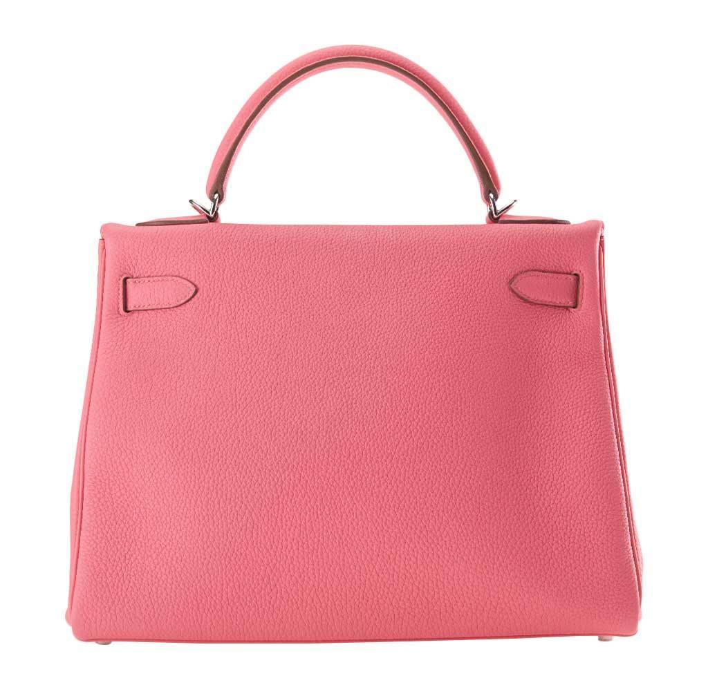 Hermès Kelly 32 Rose Lipstick Togo Bag | Baghunter