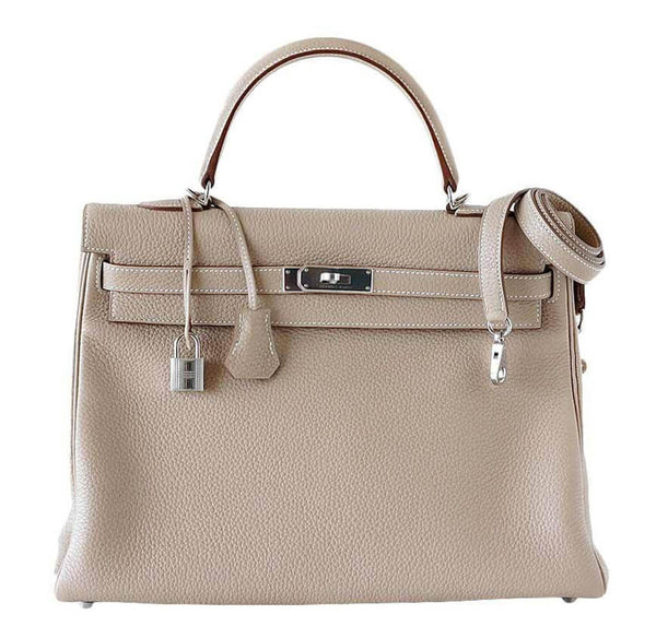 Hermès Kelly 35 Argile Supple Bag PHW | Baghunter