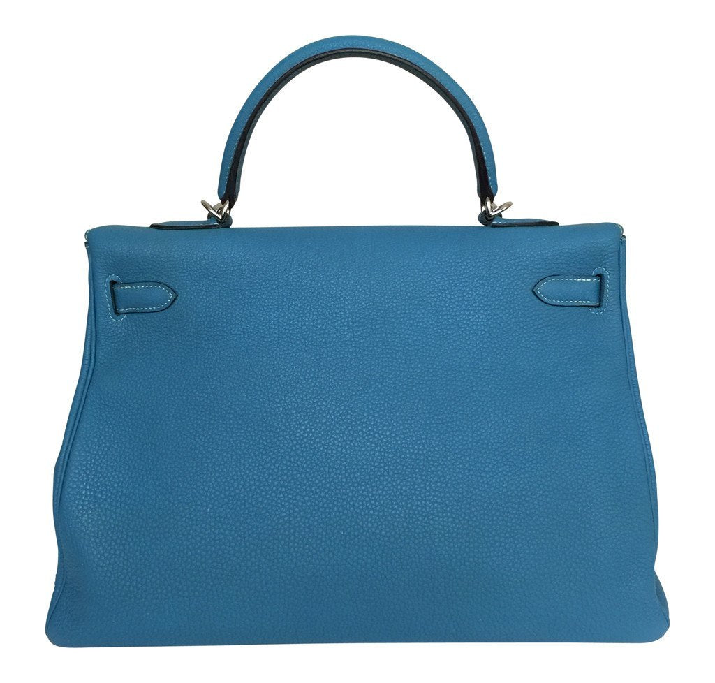Hermès Kelly 35 Blue Jean - Togo Leather PHW | Baghunter