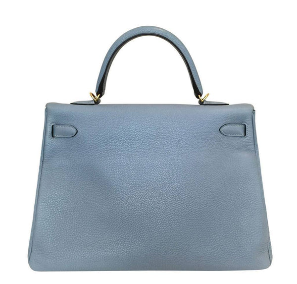 Hermès Kelly 35 Blue Lin - Clemence Leather | Baghunter