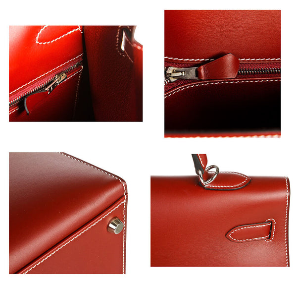 Hermès Kelly 35 Bag Chamonix Leather Rouge H - Palladium Hardware | Baghunter