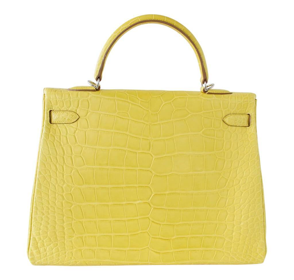 hermes birkin 35 mimosa alligator matte phw stamp r