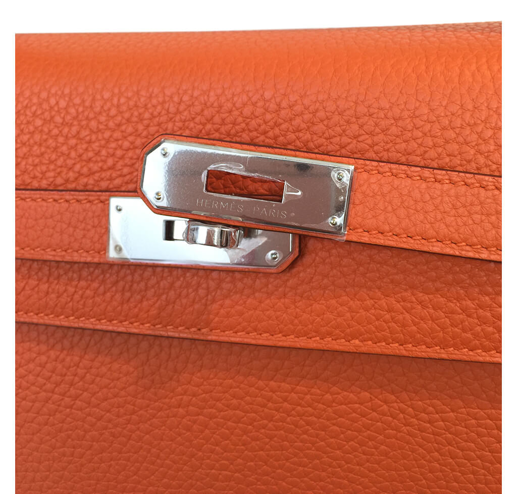 Hermès Kelly 35 Bag Orange Togo Leather 