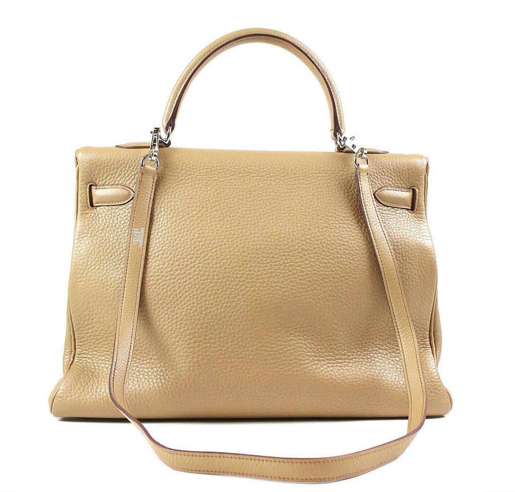 Hermès Kelly 35 Tabac Camel - Clemence Leather PHW | Baghunter