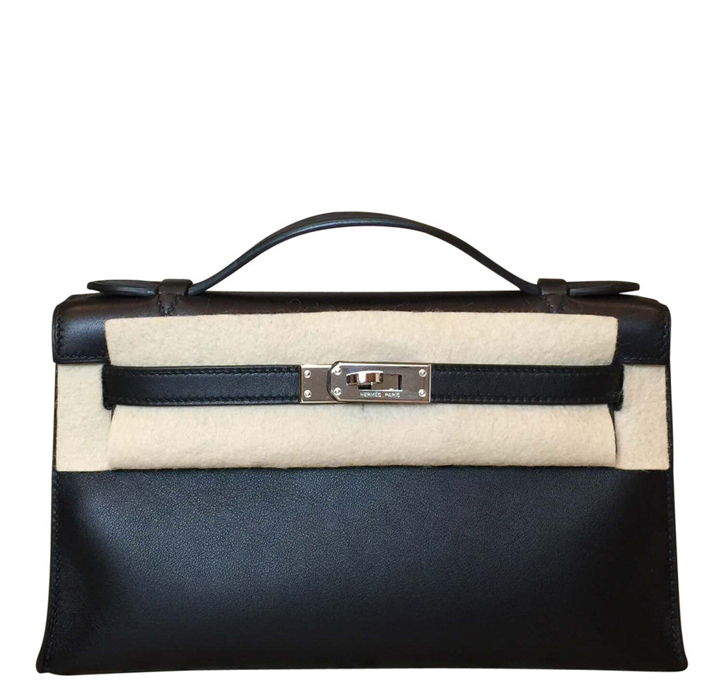 hermes kelly pochette black