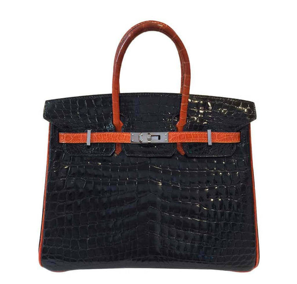 Hermès Bi-Color Birkin Crocodile Bag 25cm | Baghunter