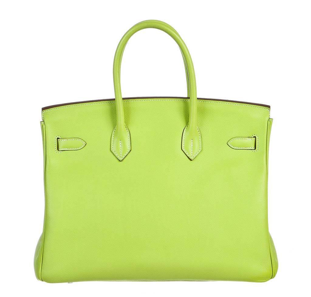 Hermès Birkin 35 Kiwi Lichen Candy Collection Bag | Baghunter