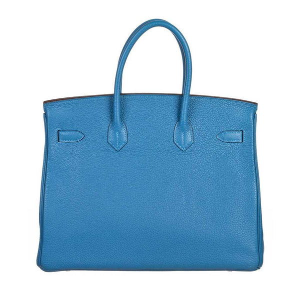 Hermès Birkin 35 Mykonos Blue - Clemence Leather | Baghunter