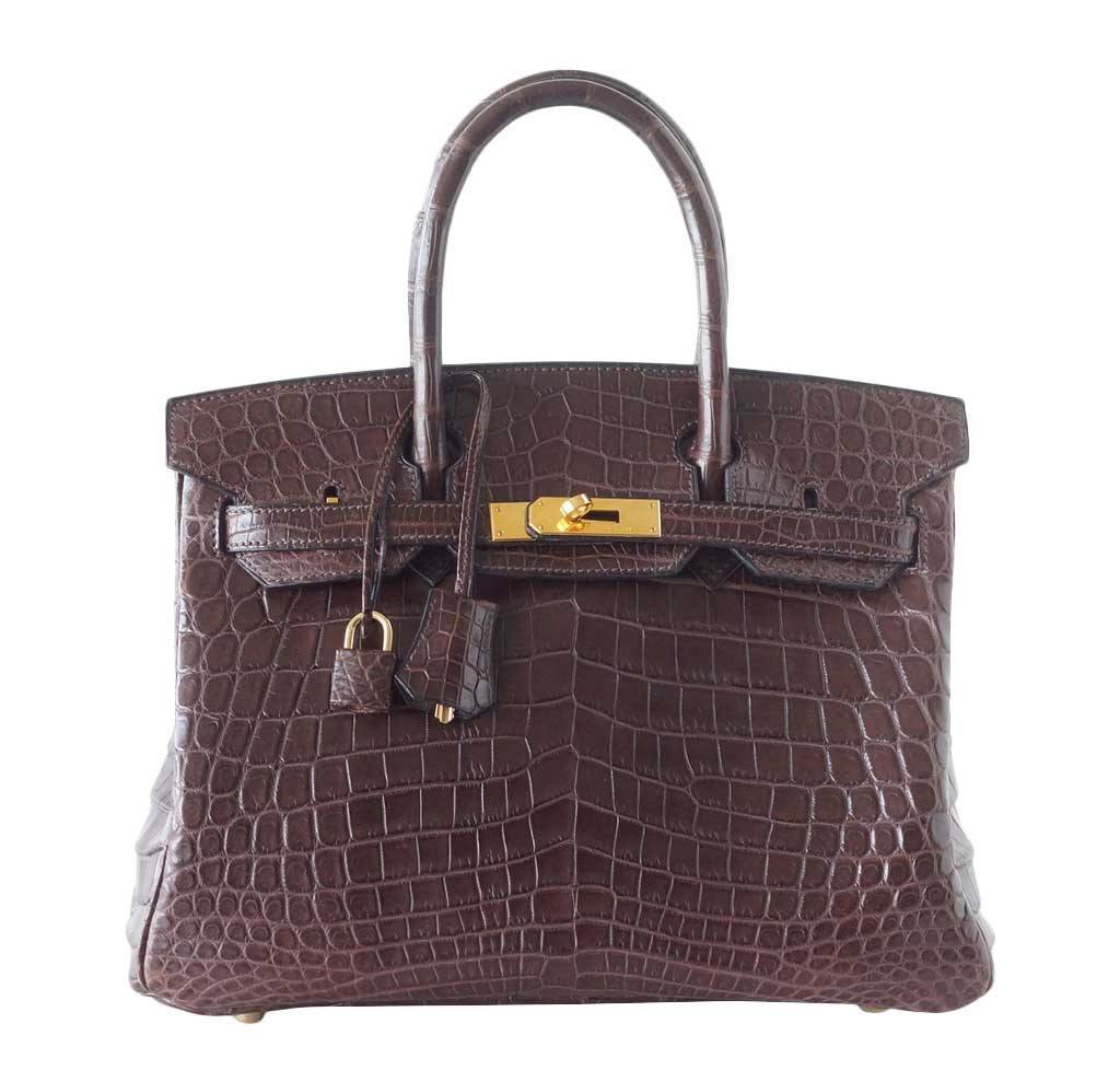 Hermès Birkin 30 Matte Havane Crocodile GHW | Baghunter