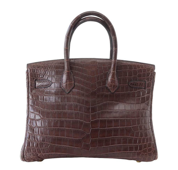 Hermès Birkin 30 Matte Havane Crocodile GHW | Baghunter