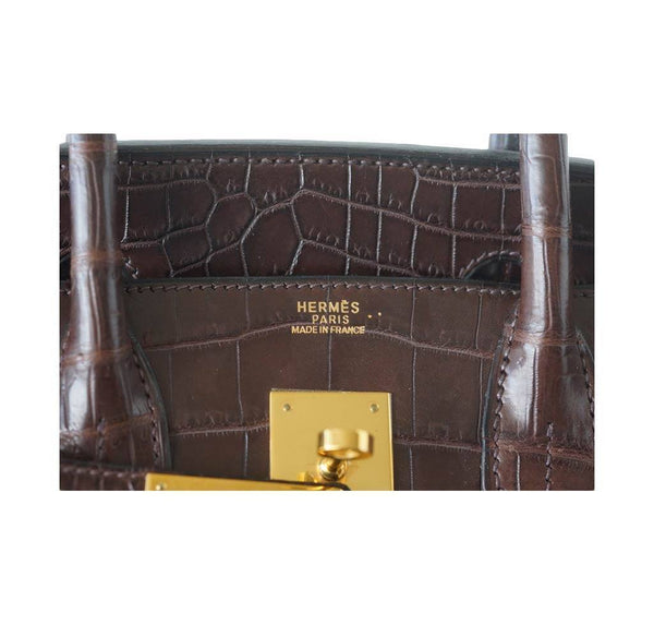 Hermès Birkin 30 Matte Havane Crocodile GHW | Baghunter