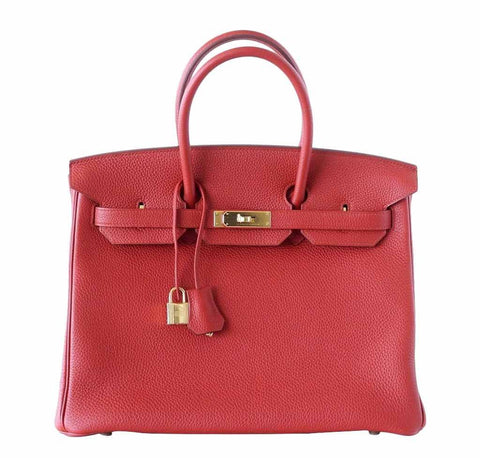 Hermès Birkin 35 Vermillion - Togo Leather GHW | Baghunter