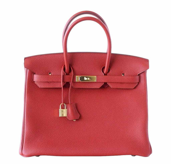 Hermès Birkin 25 Vermillion - Togo Leather GHW | Baghunter
