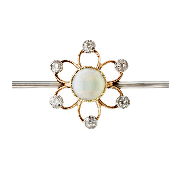 Antique Art Deco Yellow Gold and Platinum Diamond and South Sea Pearl –  Mallory