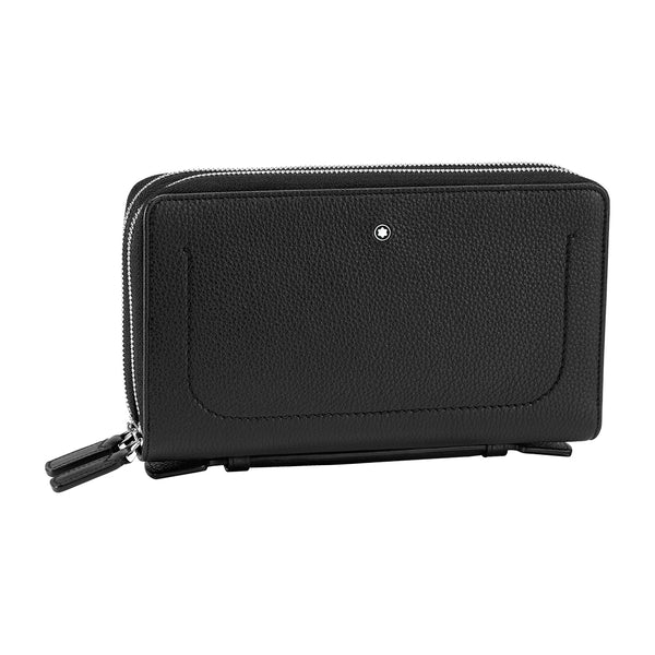 Mont Blanc Meisterstuck Soft Grain Coin Case Zip Small 113009 Black