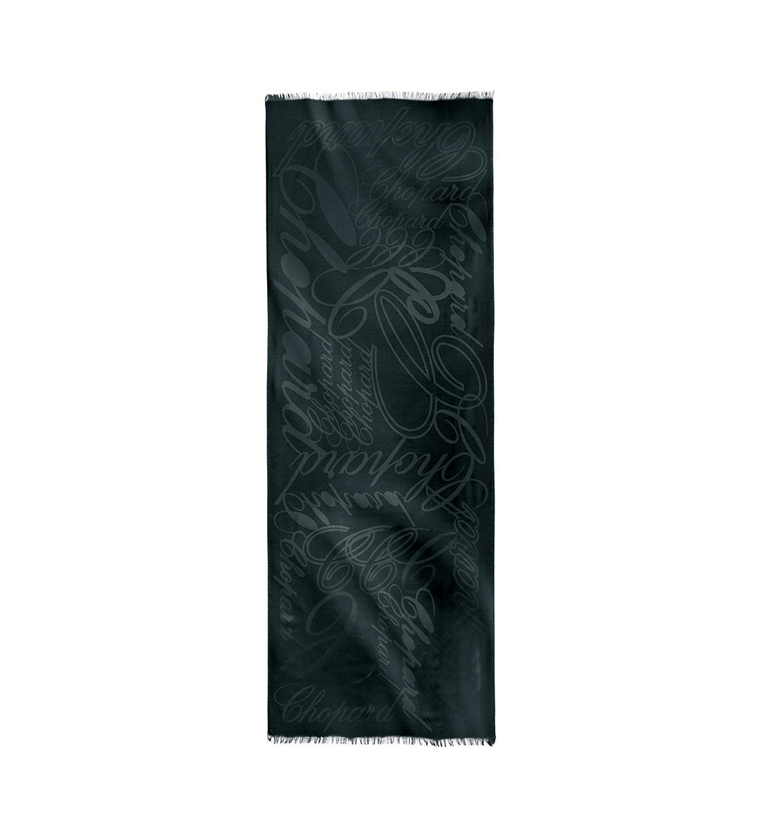 Chopard Logo Icon Black Silk and Cashmere Stole – Mallory