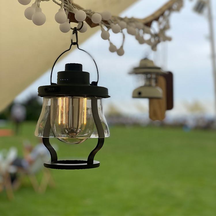 Camping Lanternes Vintage Camping Lamp DQ-308, USB Hanging camping lamp,  Portable camping lamp with three light modes, Dimmable Hiking Tent light,  Led Rechargeable camping light, 10000mah Outdoor camping light