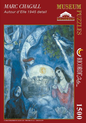 Rompecabezas de arte: Al Rededor De Ella de March Chagalla, 1500 Piezas Marca Ricordi