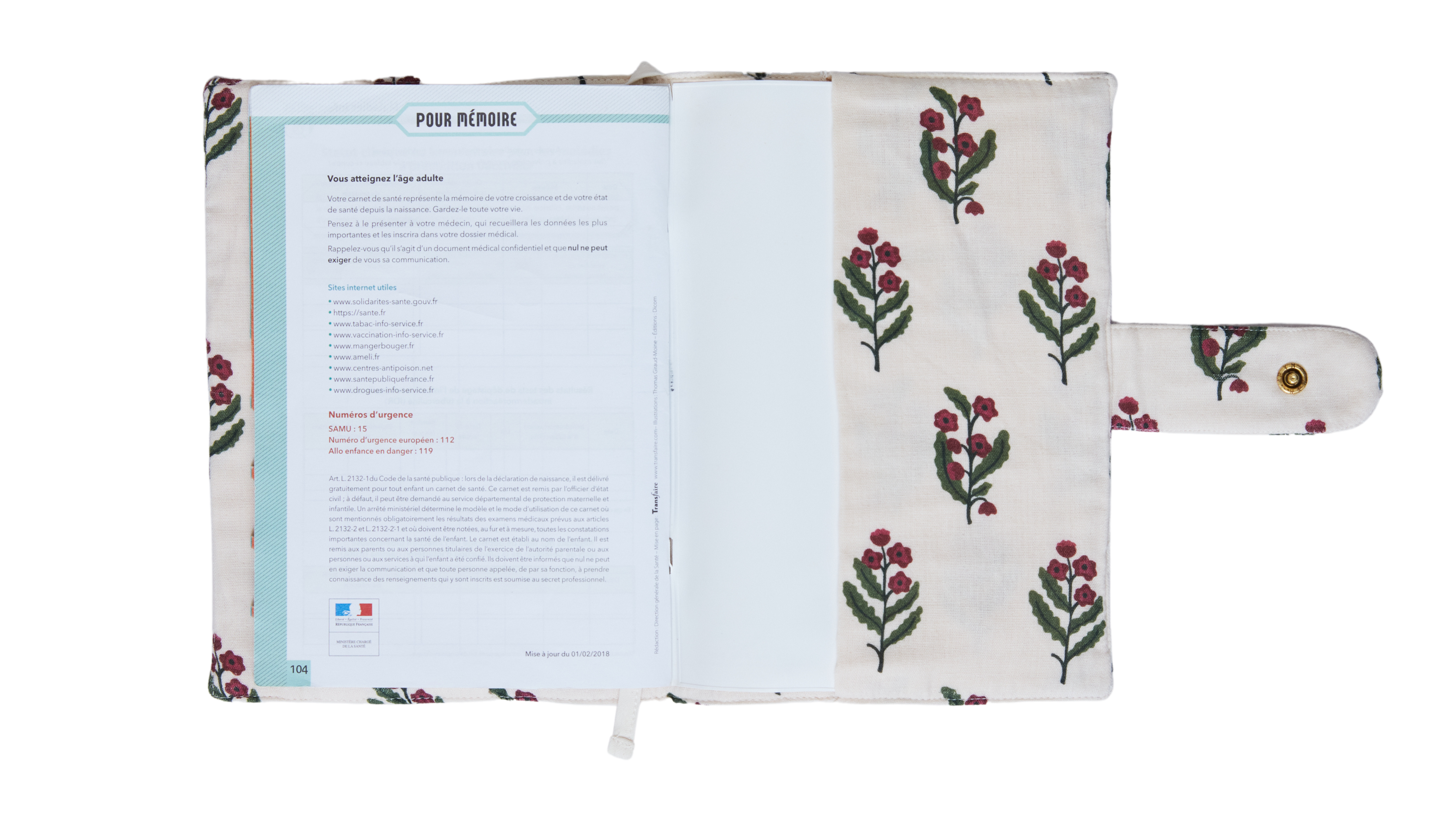 Protège-carnet de santé Bougainvillier (Orso Paris) - Image 6