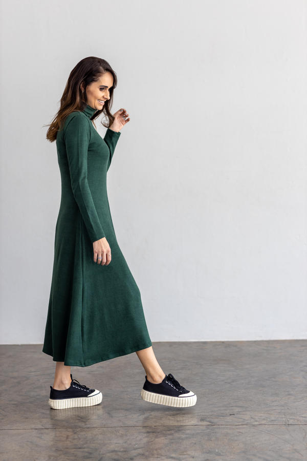 Polo Knit Dress (Green)