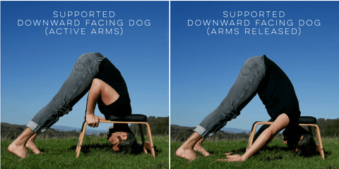 feetup supported downward facing dog arm and hand positions