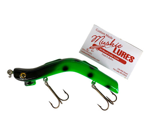 Handmade LE LURE CREEPER Glass Eyed Musky Size Topwater Crawler