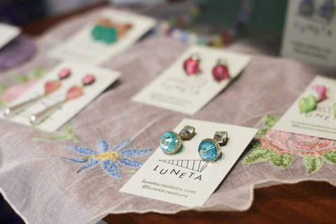 Luneta Creations selection of vintage earrings