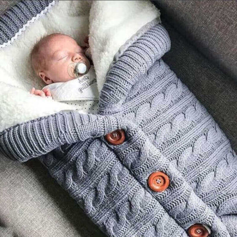 Baby sleeping bag in gray