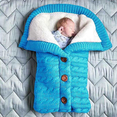 Baby sleeping bag in light blue