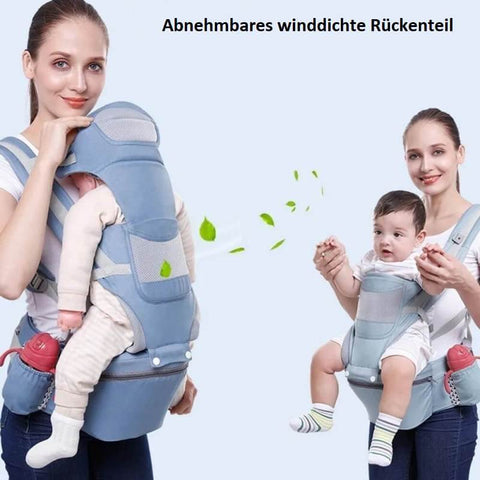 Wind protection function of the baby carrier