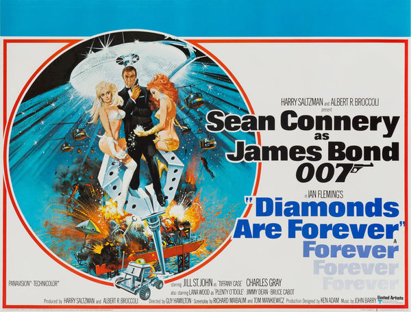 Promotional poster for the James Bond film Diamonds Are Forever, from the Internet