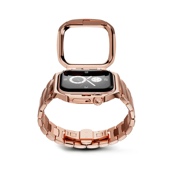 Apple Watch 7 - 9 Case - EVF - RAINBOW Frosted (Rose Gold Steel