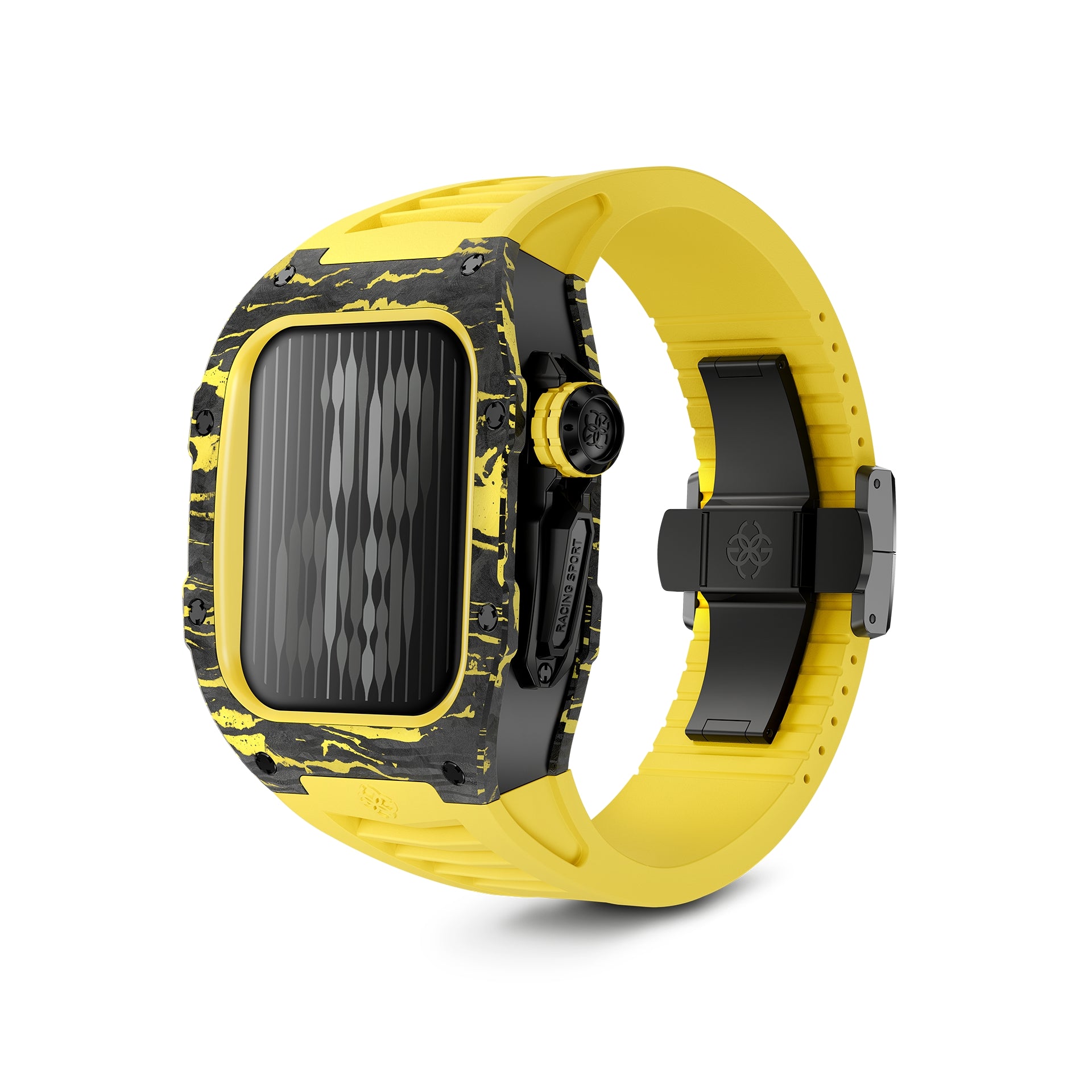 AppleWatch case Racing Carbon 時計 YELLOW-