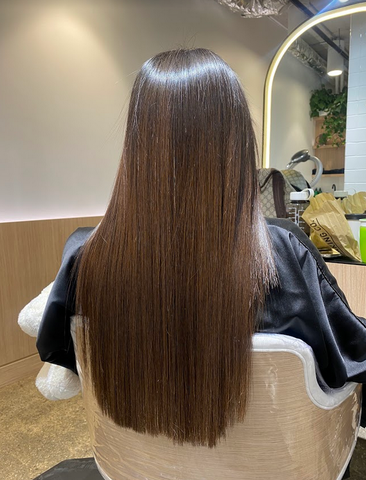 Nanoplastia smoothing treatment for long hair