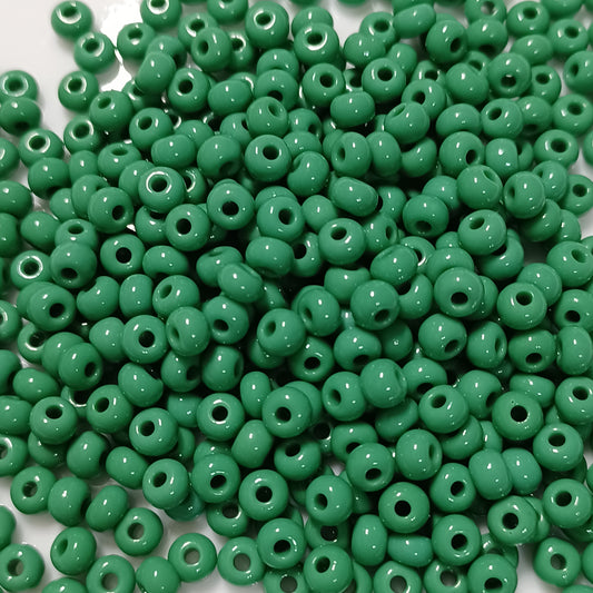 6/0 Pony Beads - Opaque Green