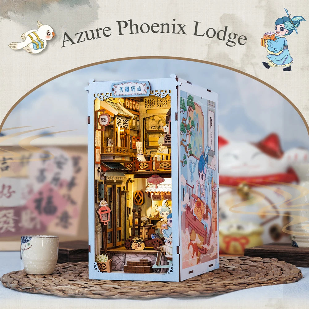 CUTEBEE Azure Phoenix Lodge DIY Book Nook Kit