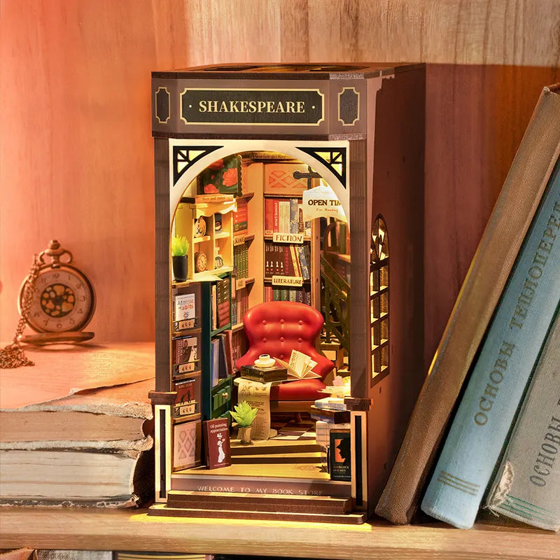 Robotime Rolife Shakespeare and Company DIY Book Nook Kit