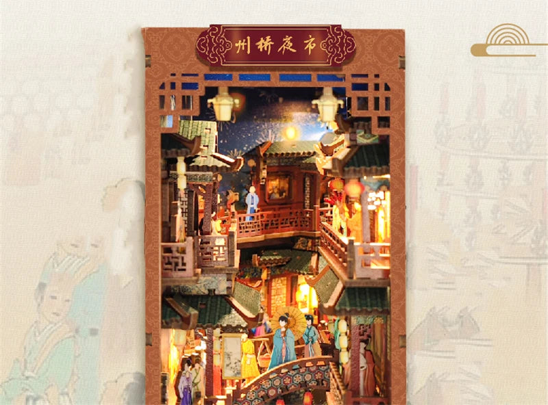 Chinese Ancient Night Market DIY Book Nook Kit