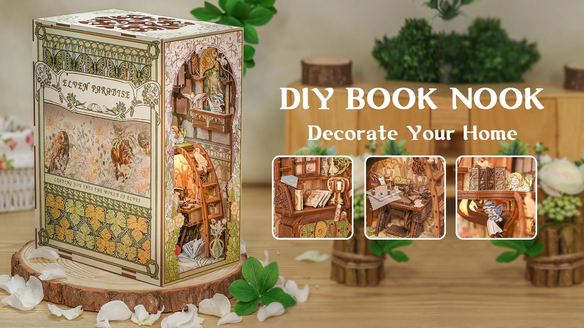 Cutebee Elven Paradise DIY Book Nook Kit