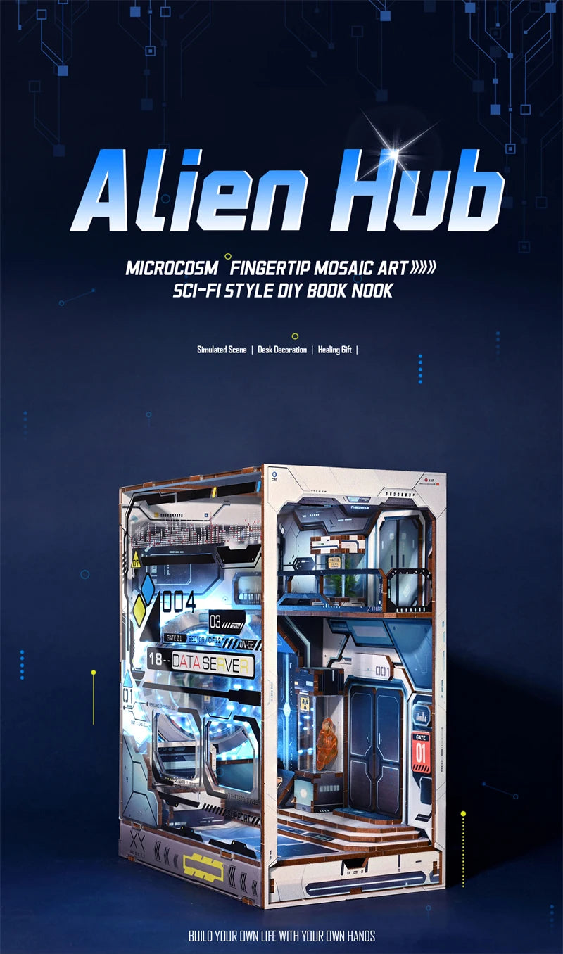Sci-fi Alien Hub DIY Book Nook Kit