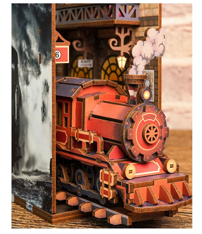 Steam Train Station DIY Book Nook Kit