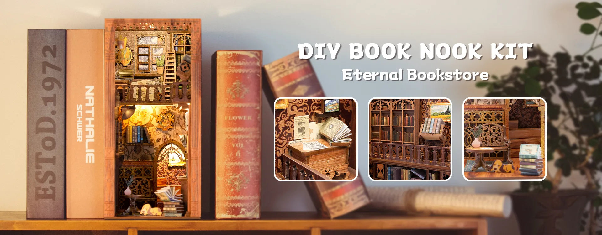 Cutebee Eternal Book Store DIY Book Nook Kit