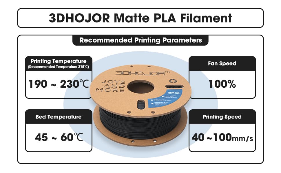 3DHoJor Matte PLA Filament 1.75mm Light Khaki, PLA 3D Printer Filament