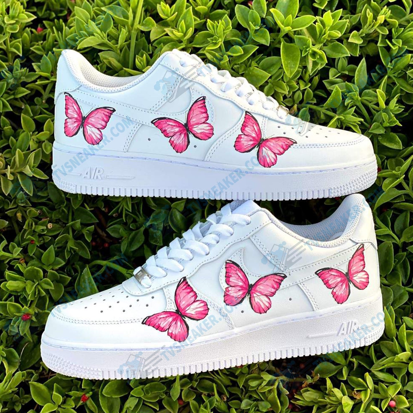 3 Pink Butterflies Custom Sneaker – TVSNEAKER