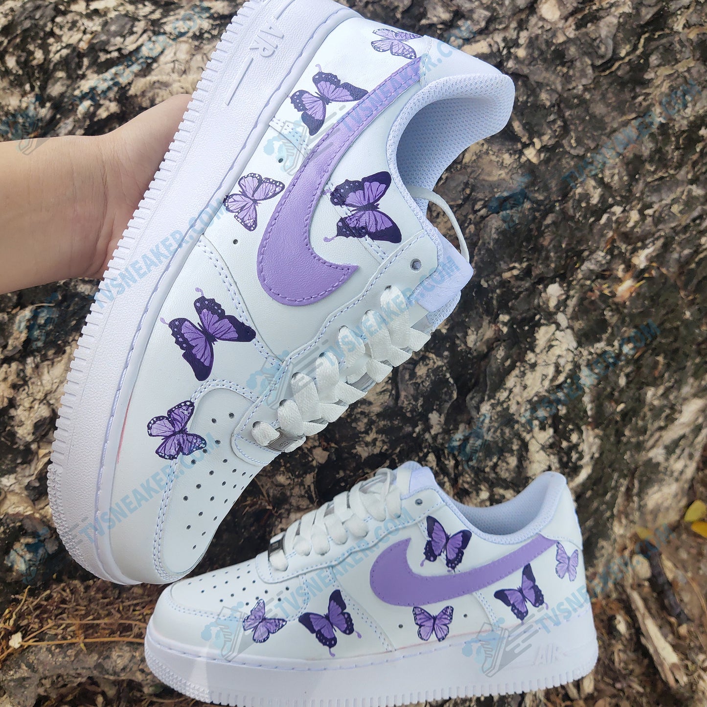 purple butterfly converse